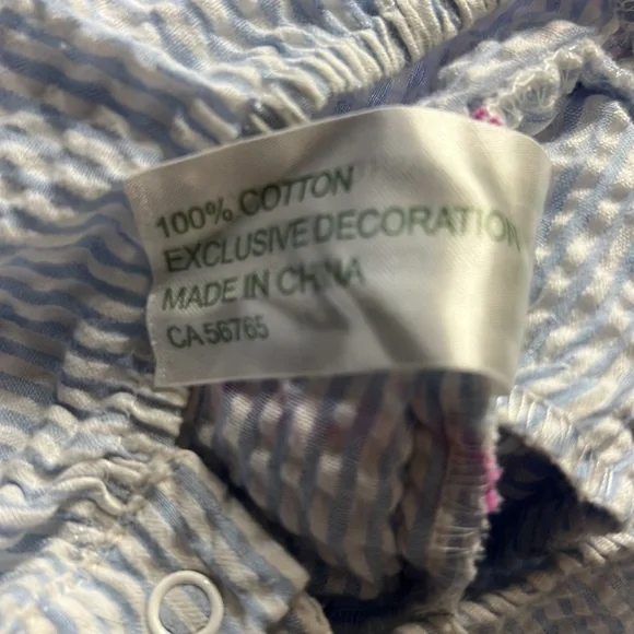 Lil Cactus Spring Easter 🐰 Romper Seersucker Bunny Size 18-24 Months - Picture 7 of 7